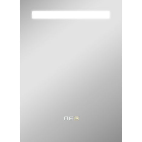Miroir de salle de bain avec éclairage LED 70x50 cm, 3 couleurs d'éclairage, fonction antibuée, fonction mémoire, IP44