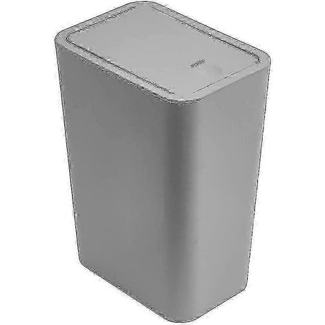 Poubelle carrée pour la maison, le salon ou le bureau, corbeille à papier épaisse avec couvercle à pression en plastique, légère (1/5)