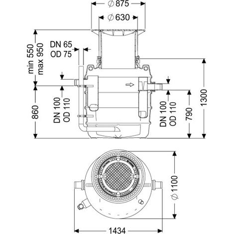 KESSEL 93002.80B-DR Séparateur de graisses EasyClean encastré