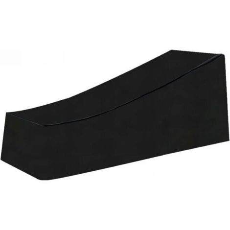 Housse de chaise longue de jardin, imperméable, coupe-vent, robuste en tissu Oxford 210D, housse de chaise longue (210x75x40/80cm)-noir (1/5)