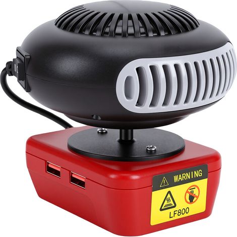 Chauffage d'appoint électrique sans fil, portable, avec rotation à 360°, idéal pour la maison, la voiture, le camping et le garage. (1/5)