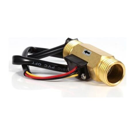 Water Flow Sensor Flow Meter Water Flow Switch 60mm G1/2 in Copper Wire Liquid Meter 1-30L/min (1/4)