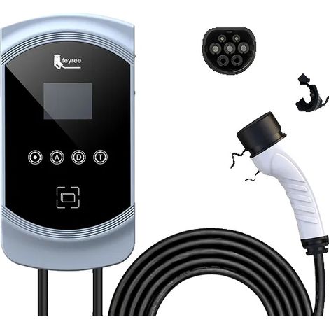 Ladegerät für Elektroautos, intelligente Steuerung, vielfältige Sicherheitsfunktionen, 7,6 kW, 32 A, 1-phasig, Typ 2 (1/2)