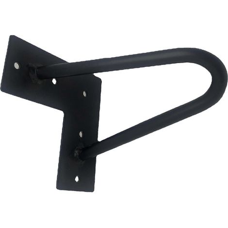 Pieds en épingle à cheveux de 30 cm, lot de 4, pieds de table en métal à monter soi-même, adaptés aux tables à manger et aux bureaux, diamètre de 12 pouces, style médiéval (30 cm, noir). (1/5)