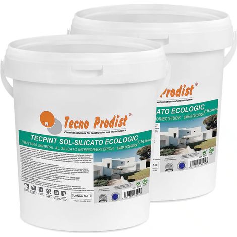 Tecno Prodist Tecpint Sol-Silicato Ecologic - Pintura al silicato mineral exterior e interior