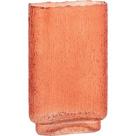 Vase Design en Verre "Kyoto" 31cm Orange (1/2)