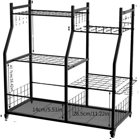 Gartenwerkzeug-Organizer, Metallkonstruktion, umweltfreundliches Design, Stil A 92x40x95cm (1/2)
