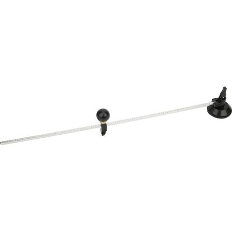 Coupe-verre réglable de 50 cm avec ventouse, coupe-verre argenté (1/5)