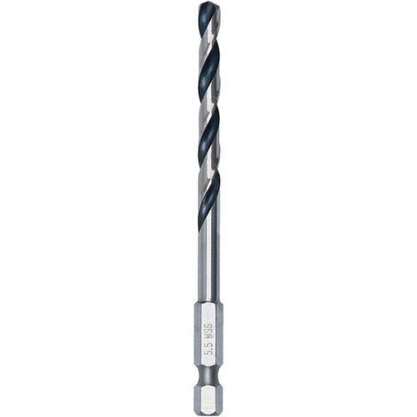 Bosch Metal HSS Spiralbohrer, 5,5 x 57 x 98 mm, HEX 1/4 Schaft (1/5)