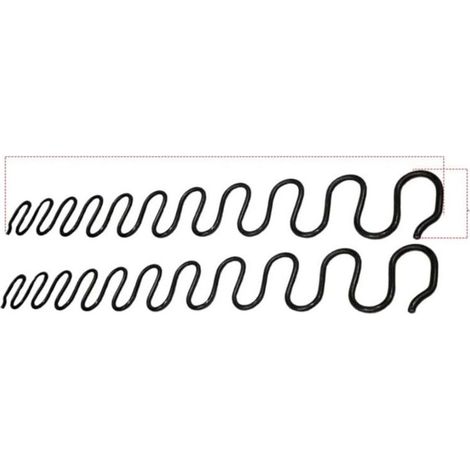 Ymyny – Lot de 2 ressorts de rechange 55 cm en acier au carbone – 8 clips en S pour fixation sécurisée – Réparation canapés et sièges