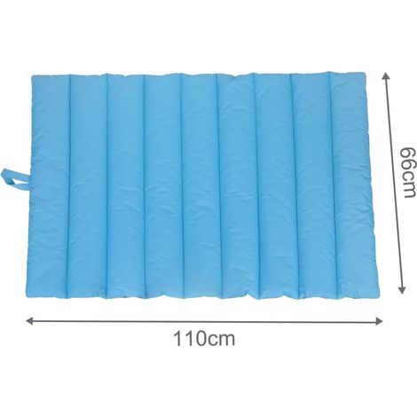 Tapis pour chien grand lit pour chien lavable, oreiller antistatique pour chien, hygiénique, pliable, grande couverture de voyage pour animal de compagnie chat 110 x 66 cm - bleu clair (1/3)