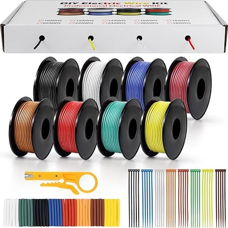 Silicone Wire 20AWG (0.5mm²), Colours, Roll, Tinned Copper Wire, DIY, Electronics, Car and Home Projects (1/5)