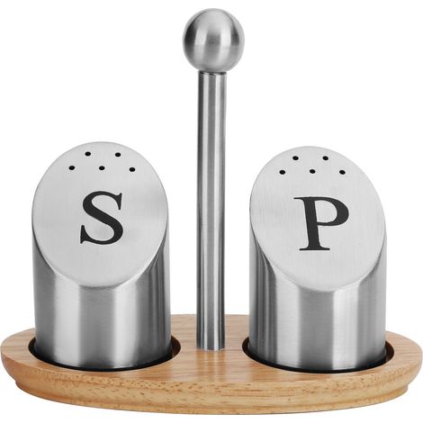 Gewürzglas aus Edelstahl, Behälter für Küchenutensilien, Salz- und Pfefferstreuer-Set (1/5)