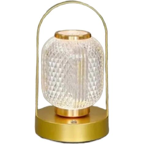 Wiederaufladbare LED-Tischleuchte im Retro-Stil aus Acryl, USB-Touch-Nachtlicht, tragbare Beleuchtung für Schlafzimmer, Wohnzimmer und Nachttisch (1/5)