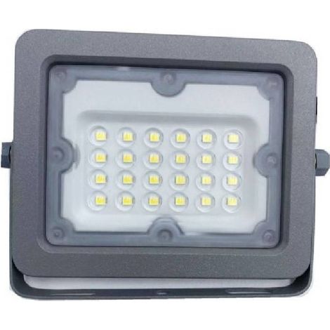 TrAdE Shop Traesio - Faretto Led Proiettore Slim Esterno Grigio 20w Ip65 Luce 6500k 4000k 3000k Fs20w - -Bianco Freddo -