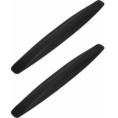 Lot de 2 protecteurs anticollision - Universel - Caoutchouc - Coin pare-chocs - Garde protecteur anti-rayures - Bandes autocollantes - Noir (1/5)