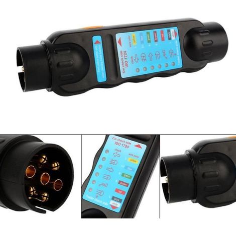 Testeur De Remorque - 7 Broches - 12 V - Pour Diagnostic Connexion Remorque Caravane Porte-Vélos - 1 Pièce (1/4)