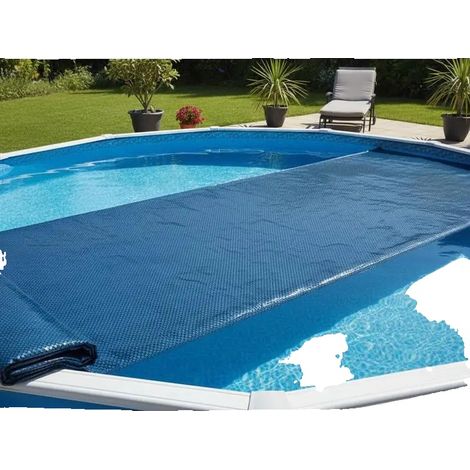 Telo galleggiante per piscina, efficiente dal punto di vista energetico, materiale resistente, nero (1/2)
