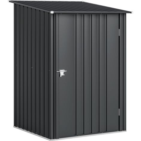 Abri de jardin porte Attrezzi en Acciaio Galvanizzato con porte, 100x104x160 cm, gris Scuro