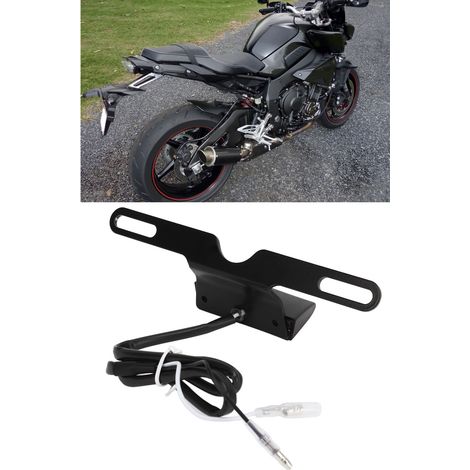 Éclairage et support de plaque d'immatriculation LED pour moto, compatible avec les modèles YAMAHA MT10, MT09, MT07, MT03, MT01, MT25, MT125 et MT-03. (1/5)