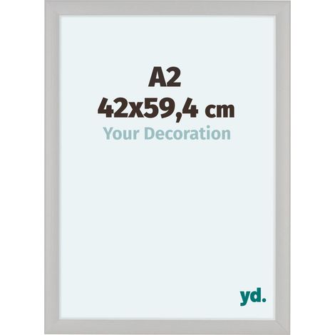 yd. - Cadre photo A2 42x59.4 - Blanc Grain de Bois - MDF - Como (1/5)
