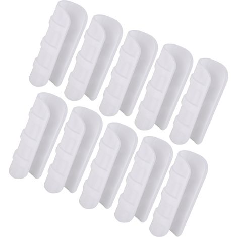 Clips de Film de serre en plastique, 10 pièces, pince à pression pour Tube de construction de jardin, diamètre extérieur blanc 32mm (1/5)