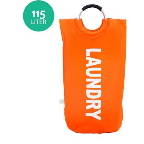 Panier à linge - Sac à linge - Trieur de linge - Sacs à linge - Panier à linge pliable - Orange - 115 L (1/5)