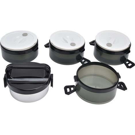 Boîte-repas isotherme en acier inox portable 4 couches étanche pour extérieur (1/5)