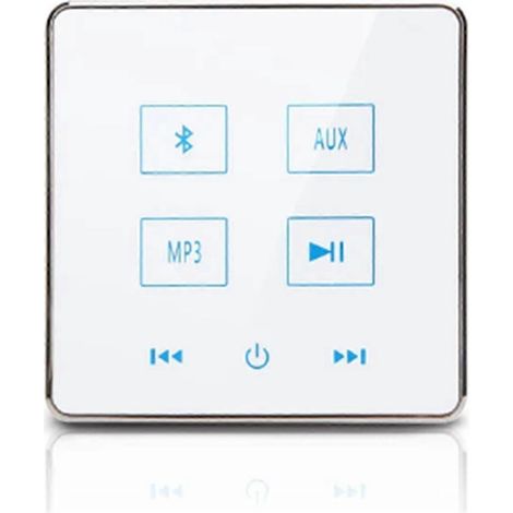 Amplificateur mural Bluetooth pour home cinéma avec prise en charge USB et carte TF (blanc) (1/5)