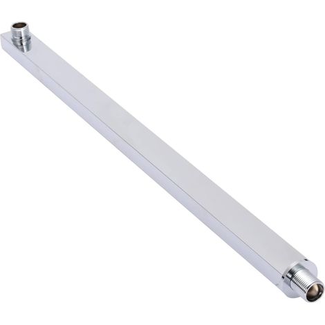 Rallonge de robinet de filtre anti-éclaboussures u Bras d'extension de douche carré mural chromé de 24 "pour pommeau de douche à effet pluie outils de salle de bain accessoires for salle de bain ou cu (1/5)