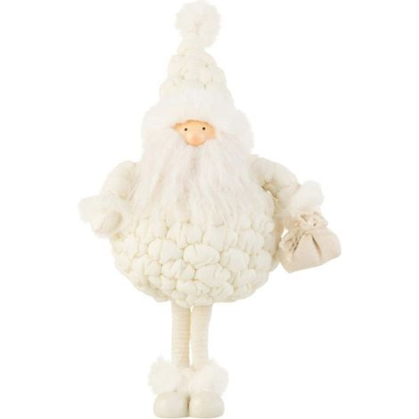 Statuette Déco Père Noël "Pochon" 38cm Blanc (1/2)