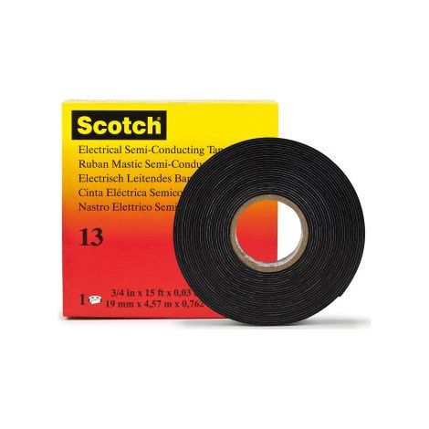 Ruban d'isolation électrique 3M en EPDM Noir 4.57m x 19mm x 0.76mm ( Prix pour 1 )