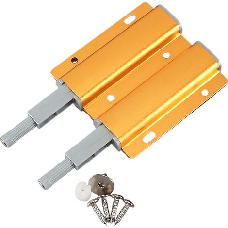 (4, Bimetálico) Herrajes para armarios con apertura por presión, puertas magnéticas para armarios, conjunto de puerta de armario con doble resorte (1/5)