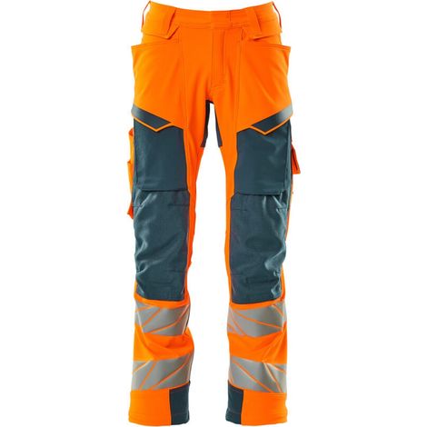 Mascot Hose mit Knietaschen 19079-511-1444 Gr. 82C49 hi-vis orange/dunkelpetroleum