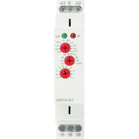 GRT8-M1 Relais temporisé multifonctionnel avec 10 fonctions Montage sur rail DIN AC 230V (1/5)