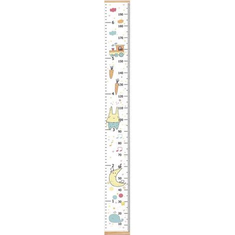 Mètre ruban mural pour enfants - Mesure de la taille - Toise décorative à suspendre avec motif mignon - Toise pour enfants - Tableau de croissance B (1/5)