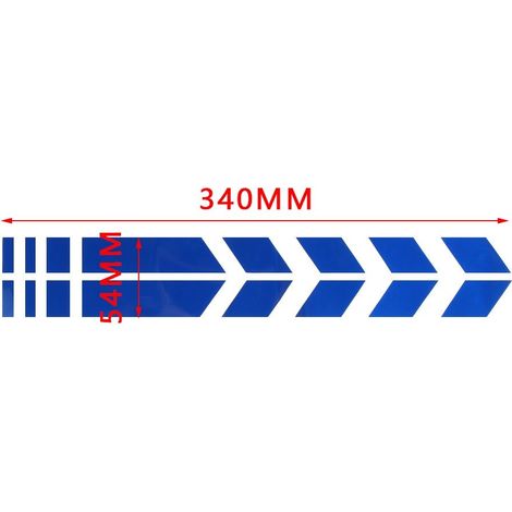 Chevron adesivi realizzati con materiale rifrangente per parafango moto Colore - Blu (1/5)