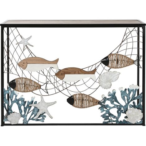 Consola Metal Mdf 108X37X80 Natural (1/5)