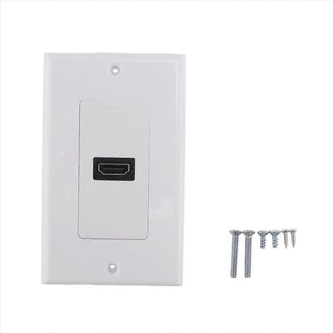 Adaptateur mural HDMI à port unique, coupleur et rallonge 3D 1080p blanc (1/5)