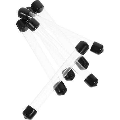 Lot de 6 Tubes Ronds Transparents 122x12 Mm en Plastique avec Couvercle, Tubes de Rangement Portables pour Bâtonnets D’Parfum, Stockage Pratique et Étanche pour Usage Domestique (1/5)