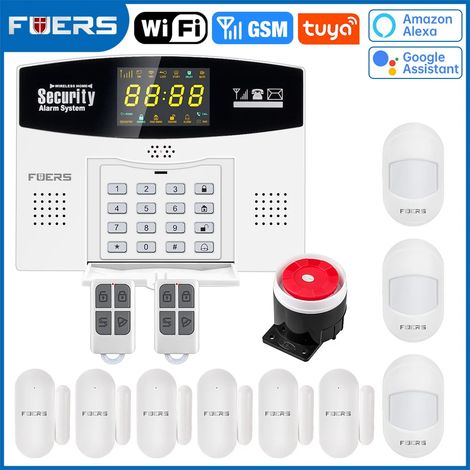 (Pack 7) Système d'alarme antivol Wi-Fi/GSM pour maison connectée, écran LCD couleur (1/5)