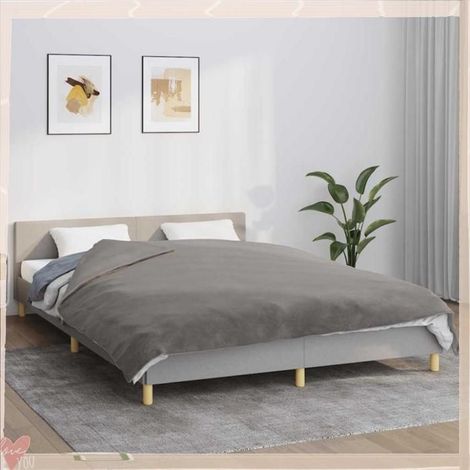 350833 Couverture lestée avec housse Gris 200x200 cm 13 kg Tissu (1/5)