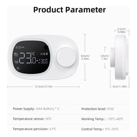 Thermostat pour chaudière à gaz, thermostat Wi-Fi, thermostat pour chauffe-eau à gaz, thermostat basse consommation, télécommande mobile intelligente (1/3)
