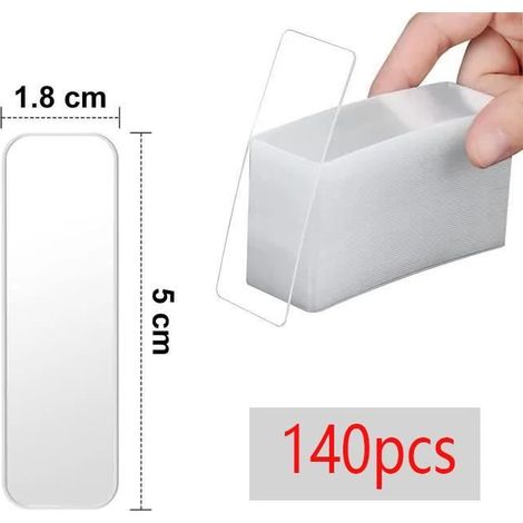 Ruban Adhésif Double Face Multifonctionnel - Nano Tape Fixation - Transparent - 140 Pcs (1/4)