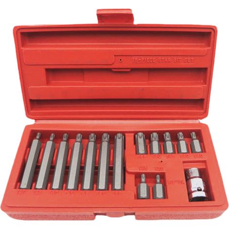Lot de 15 clés à cliquet professionnelles - Clé 1,27 cm et embouts tournevis pour réparation voiture, kit clé robuste, ensemble d'outils mécanique (1/5)