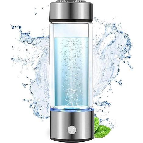 Hydrogen Generator, Portable Hydrogen Water Glass Maker Hydrogen Alkaline Water Machine, Hydrogen Rich Loniser with SPE and PEM Technology USB Rechargeable Ionic Water Generator (1/5)