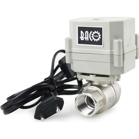 Vanne 2 voies motorisée 1/2" DN15 Acier Inoxydable AC110/230V CR202 avec prise normalement fermée (1/5)