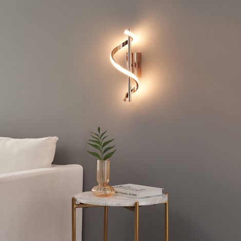 Funkelnde goldene LED Wandleuchte mit gedrehtem Muster -Simaria