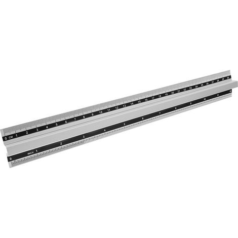 Règle en aluminium, graduée métal, de mesure portable pour le dessin (1/5)