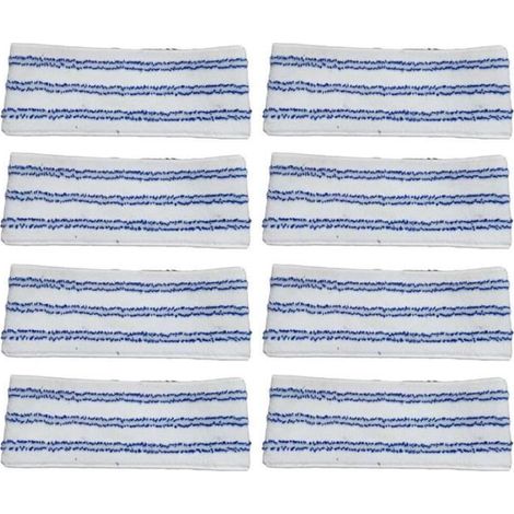 Lot de 8 serpillères en microfibre lavables et réutilisables pour Polti Vaporflexi Brush Eco Pro 3.0 (1/3)